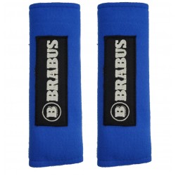 BRABUS ΜΑΞΙΛΑΡΑΚΙΑ ΓΙΑ ΖΩΝΗ ΑΣΦΑΛΕΙΑΣ 21 X 7,5 cm ΣΕ ΜΠΛΕ ΧΡΩΜΑ ΜΕ ΜΑΥΡΟ LOGO - 2 ΤΕΜ.