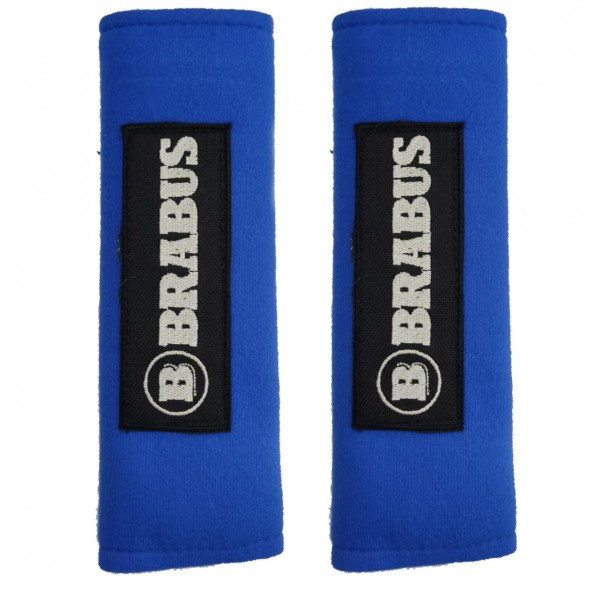 BRABUS ΜΑΞΙΛΑΡΑΚΙΑ ΓΙΑ ΖΩΝΗ ΑΣΦΑΛΕΙΑΣ 21 X 7,5 cm ΣΕ ΜΠΛΕ ΧΡΩΜΑ ΜΕ ΜΑΥΡΟ LOGO - 2 ΤΕΜ.