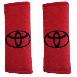 ΤΟΥΟΤΑ ΜΑΞΙΛΑΡΑΚΙΑ ΓΙΑ ΖΩΝΗ ΑΣΦΑΛΕΙΑΣ 21 X 7,5 cm ΣΕ ΚΟΚΚΙΝΟ ΧΡΩΜΑ ΜΕ ΜΑΥΡΟ LOGO - 2 ΤΕΜ.