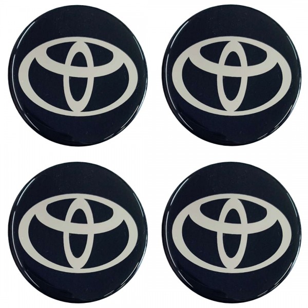 TOYOTA ΑΥΤΟΚΟΛΛΗΤΑ ΖΑΝΤΩΝ 6,7cm ΜΑΥΡΟ/ΧΡΩΜΙΟ ΜΕ ΕΠΙΚΑΛΥΨΗ ΣΜΑΛΤΟΥ - 4 ΤΕΜ.