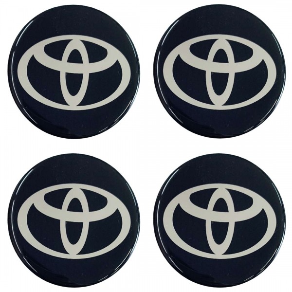 TOYOTA ΑΥΤΟΚΟΛΛΗΤΑ ΖΑΝΤΩΝ 7,2cm ΜΑΥΡΟ/ΧΡΩΜΙΟ ΜΕ ΕΠΙΚΑΛΥΨΗ ΣΜΑΛΤΟΥ - 4 ΤΕΜ.