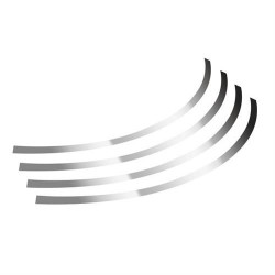 Διακοσμητικά Αυτοκόλλητα Ζάντας Πλαστικά - Χρώμιου 14-15-16 INCH