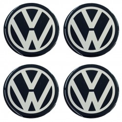 VW ΑΥΤΟΚΟΛΛΗΤΑ ΖΑΝΤΩΝ 6,7cm ΜΑΥΡΟ/ΧΡΩΜΙΟ ΜΕ ΕΠΙΚΑΛΥΨΗ ΣΜΑΛΤΟΥ - 4 ΤΕΜ.