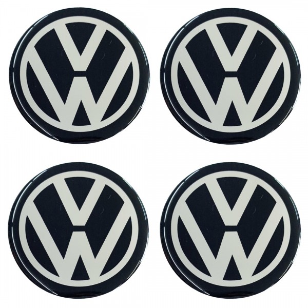 VW ΑΥΤΟΚΟΛΛΗΤΑ ΖΑΝΤΩΝ 6,7cm ΜΑΥΡΟ/ΧΡΩΜΙΟ ΜΕ ΕΠΙΚΑΛΥΨΗ ΣΜΑΛΤΟΥ - 4 ΤΕΜ.