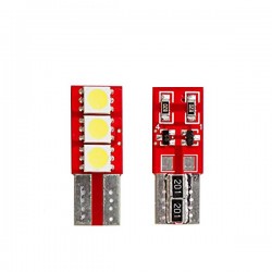 T10 12V 2W 50lm 6.000k LED CAN-BUS ΛΕΥΚΟ 2ΤΕΜ.