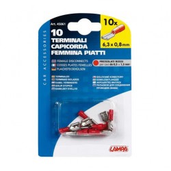 ΦΙΣΑΚΙΑ (ΘΗΛΥΚΑ - ΚΟΚΚΙΝΑ - 6.3 Χ 0.8mm) - 10 ΤΕΜ.