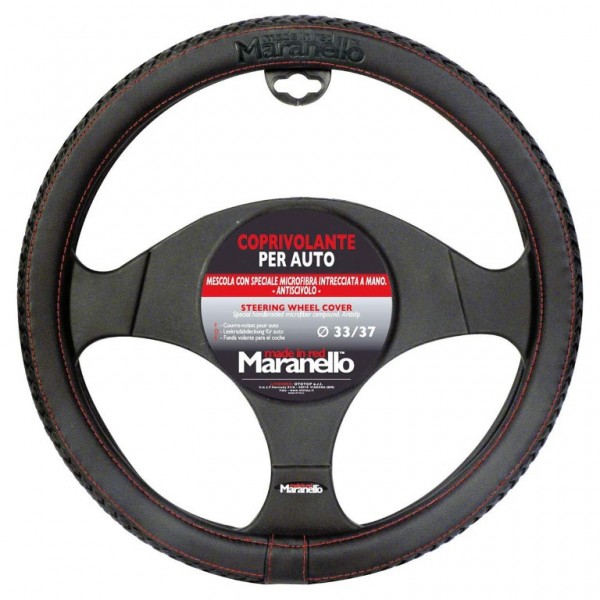 ΚΑΛΥΜΜΑ ΤΙΜΟΝΙΟΥ MARANELLO 37/43 cm (ΜΑΥΡΟ/ΚΟΚΚΙΝΗ ΡΑΦΗ/ΠΛΕΚΤΗ ΥΦΗ)