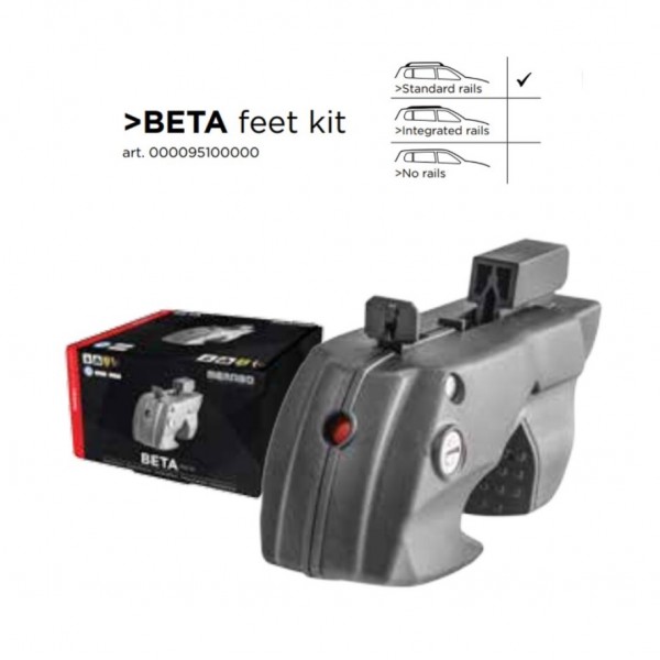 BETA FEET KIT ΑΚΡΑ (ΠΟΔΙΑ) ΓΙΑ ΜΠΑΡΕΣ BLADE/PENTA/PROFILE RACK SYSTEM MENABO (STANDARD/RAISED RAILS) - 4 ΤΕΜ.
