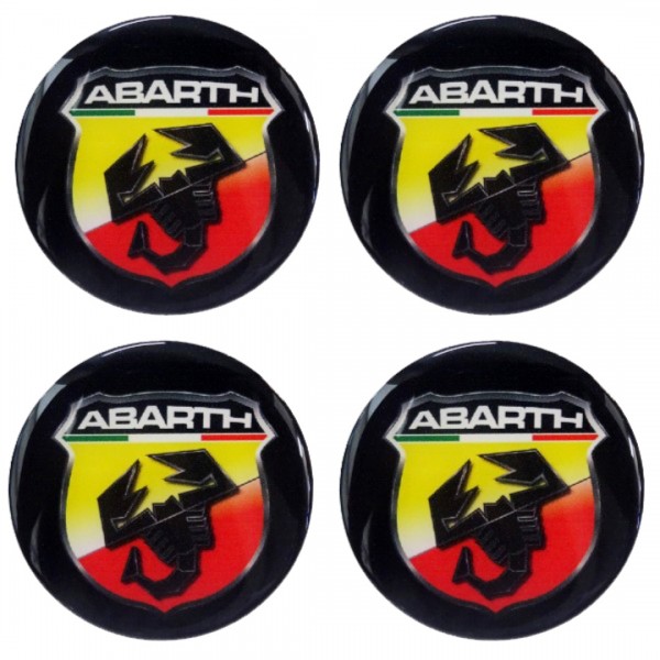 ABARTH ΑΥΤΟΚΟΛΛΗΤΑ ΣΗΜΑΤΑ ΖΑΝΤΩΝ 6 cm ΜΑΥΡΟ ΜΕ ΕΠΙΚΑΛΥΨΗ ΣΜΑΛΤΟΥ - 4 ΤΕΜ.