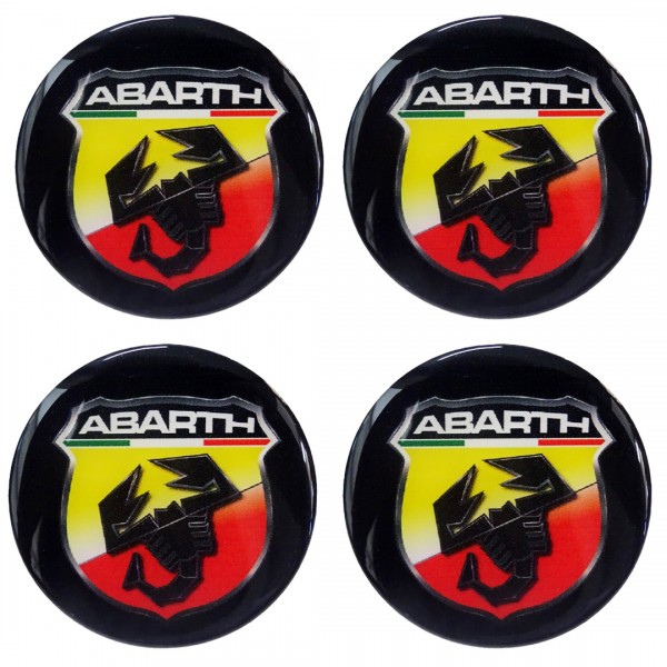ABARTH ΑΥΤΟΚΟΛΛΗΤΑ ΣΗΜΑΤΑ ΖΑΝΤΩΝ 5,5 cm ΜΑΥΡΟ/ΚΟΚΚΙΝΟ/ΚΙΤΡΙΝΟ ΜΕ ΕΠΙΚΑΛΥΨΗ ΣΜΑΛΤΟΥ - 4 ΤΕΜ.