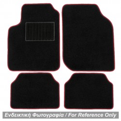 ΠΑΤΑΚΙΑ ΜΟΚΕΤΑ ΓΙΑ SEAT LEON 2006-2012 (ΜΑΥΡΟ ΜΕ ΚΟΚΚΙΝΟ ΡΕΛΙ) - 4 ΤΕΜ.