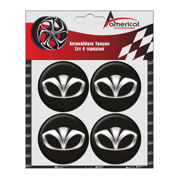 DAEWOO ΑΥΤΟΚΟΛΛΗΤΑ ΖΑΝΤΩΝ ΜΑΥΡΑ ΣΜΑΛΤΟΥ 6 cm - 4 ΤΕΜ.