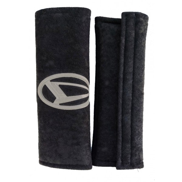 DAIHATSU ΜΑΞΙΛΑΡΑΚΙΑ ΓΙΑ ΖΩΝΗ ΑΣΦΑΛΕΙΑΣ 21 X 7,5 cm ΣΕ ΜΑΥΡΟ ΧΡΩΜΑ ΜΕ ΓΚΡΙ LOGO - 2 ΤΕΜ.