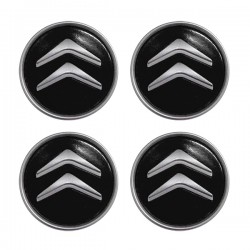 CITROEN ΚΟΥΜΠΩΤΕΣ ΤΑΠΕΣ ΚΕΝΤΡΟΥ ΖΑΝΤΑΣ (ΜΑΥΡΟ/ΧΡΩΜΙΟ - ΕΣΩΤΕΡ. 58mm ΚΑΙ ΕΞΩΤΕΡ. 59mm) - 4 ΤΕΜ.