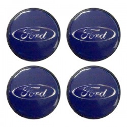 FORD ΚΟΥΜΠΩΤΕΣ ΤΑΠΕΣ ΚΕΝΤΡΟΥ ΖΑΝΤΑΣ (ΜΠΛΕ/ΧΡΩΜΙΟ - ΕΣΩΤΕΡ. 56mm ΚΑΙ ΕΞΩΤΕΡ. 58mm) - 4 ΤΕΜ.