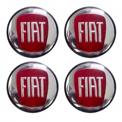 FIAT ΚΟΥΜΠΩΤΕΣ ΤΑΠΕΣ ΚΕΝΤΡΟΥ ΖΑΝΤΑΣ (ΚΟΚΚΙΝΟ/ΧΡΩΜΙΟ - ΕΣΩΤΕΡ. 56mm ΚΑΙ ΕΞΩΤΕΡ. 58mm) - 4 ΤΕΜ.