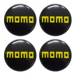 MOMO ΤΑΠΕΣ ΚΕΝΤΡΟΥ ΖΑΝΤΑΣ ΜΑΥΡΟ/ΚΙΤΡΙΝΟ ΚΟΥΜΠΩΤΕΣ (ΕΣΩΤΕΡ. 56mm ΚΑΙ ΕΞΩΤΕΡ. 58mm) 4ΤΕΜ.