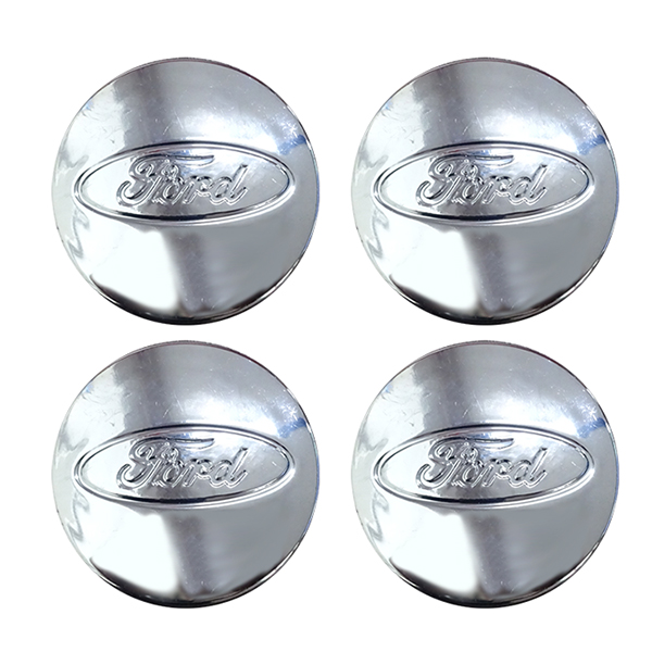 FORD ΚΟΥΜΠΩΤΕΣ ΤΑΠΕΣ ΚΕΝΤΡΟΥ ΖΑΝΤΑΣ (ΧΡΩΜΙΟ - ΕΣΩΤΕΡ. 51mm ΚΑΙ ΕΞΩΤΕΡ. 68mm) - 4 ΤΕΜ.