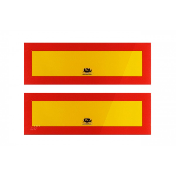 Amio - ΑΝΑΚΛΑΣΤΗΡΕΣ ΦΟΡΤΗΓΟΥ ΚΟΚΚΙΝΟ/ΚΙΤΡΙΝΟ 30x10cm ΑΛΟΥΜΙΝΙΟΥ 2ΤΕΜ. (E52086/AM)