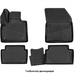 ΠΑΤΑΚΙΑ ΣΕ ΣΚΑΦΗ TPE ΛΑΣΤΙΧΟ ΓΙΑ CITROEN C4 AIRCROSS 5D 2012-2017  ΣΕ ΜΑΥΡΟ ΧΡΩΜΑ NOVLINE - 4 ΤΕΜ.