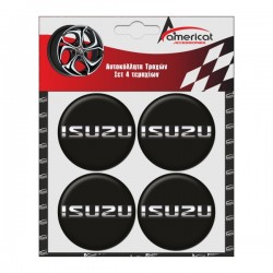 ISUZU ΑΥΤΟΚΟΛΛΗΤΑ ΖΑΝΤΩΝ ΜΑΥΡΑ ΣΜΑΛΤΟΥ 6 cm - 4 ΤΕΜ.