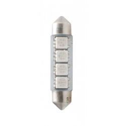 ΛΑΜΠΑΚΙΑ ΠΛΑΦΟΝΙΕΡΑΣ C5W/C10W 12V 0,96W SV8,5 41mm CAN-BUS LED 4xSMD5050 PREMIUM ΜΠΛΕ 1ΤΕΜ.