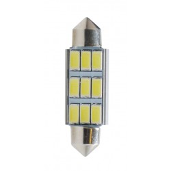 ΛΑΜΠΑΚΙΑ ΠΛΑΦΟΝΙΕΡΑΣ C5W/C10W 12V 0,96W SV8,5 42mm CAN-BUS+RADIATOR LED 9xSMD5630 PREMIUM ΛΕΥΚΟ 1ΤΕΜ
