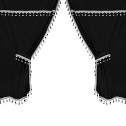 ΣΕΤ ΚΟΥΡΤΙΝΕΣ ΝΤΑΛΙΚΑΣ PREMIER SMART CABIN ΜΑΥΡΟ 5ΤΕΜ.