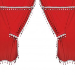 ΣΕΤ ΚΟΥΡΤΙΝΕΣ ΝΤΑΛΙΚΑΣ PREMIER SMART CABIN ΚΟΚΚΙΝΟ 5ΤΕΜ.