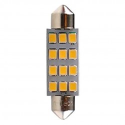 ΛΑΜΠΑΚΙΑ ΠΛΑΦΟΝΙΕΡΑΣ C5W/C10W 12V SV8.5 41mm 1,5W 12xSMD2835 LED OSRAM ΛΕΥΚΟ  BLISTER 2ΤΕΜ. M-TECH