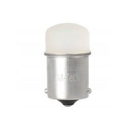 R5W/R10W 12V BA15s LED 9xSMD3014 ΛΕΥΚΟ (ΜΟΝΟΠΟΛΙΚΟ) BLISTER 2ΤΕΜ. M-TECH