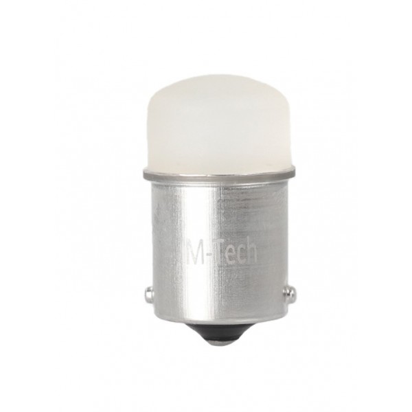 R5W/R10W 12V BA15s LED 9xSMD3014 ΛΕΥΚΟ (ΜΟΝΟΠΟΛΙΚΟ) BLISTER 2ΤΕΜ. M-TECH