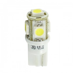 T10 W5W 12V W2,1x9,5d LED 5xSMD5050 ΛΕΥΚΟ (ΚΑΡΦΩΤΟ ΑΚΑΛΥΚΟ) BLISTER 2ΤΕΜ. M-TECH