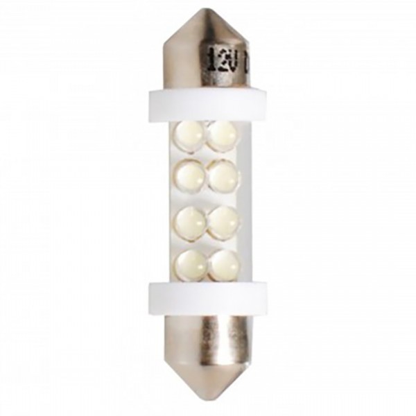 ΛΑΜΠΑΚΙΑ ΠΛΑΦΟΝΙΕΡΑΣ C5W/C10W 12V 0,47W SV8,5 36mm LED 8xLED 3mm ΛΕΥΚΟ BLISTER 2ΤΕΜ. M-TECH