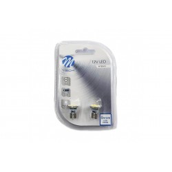 R5W/R10W 12V BA15s LED 3xSMD5050 ΛΕΥΚΟ (ΜΟΝΟΠΟΛΙΚΟ) BLISTER 2ΤΕΜ. M-TECH