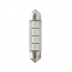 ΛΑΜΠΑΚΙΑ ΠΛΑΦΟΝΙΕΡΑΣ C5W/C10W 12V 0,96W SV8,5 41mm CAN-BUS LED 4xSMD5050 PREMIUM ΜΠΛΕ BLISTER 2ΤΕΜ.