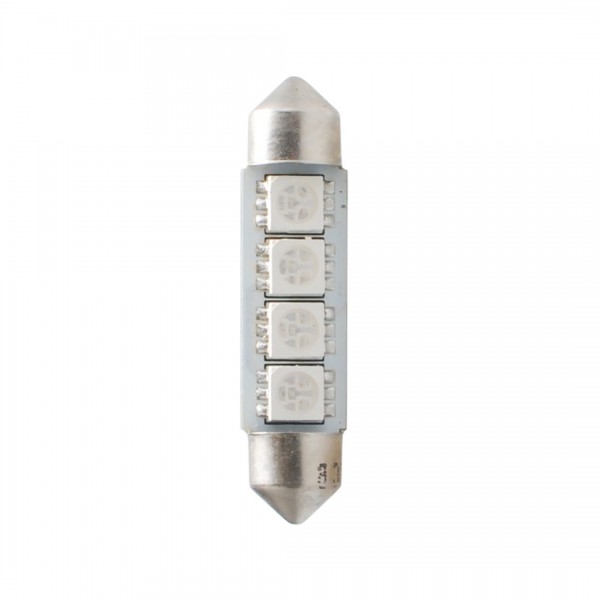 ΛΑΜΠΑΚΙΑ ΠΛΑΦΟΝΙΕΡΑΣ C5W/C10W 12V 0,96W SV8,5 41mm CAN-BUS LED 4xSMD5050 PREMIUM ΜΠΛΕ BLISTER 2ΤΕΜ.