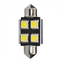 ΛΑΜΠΑΚΙΑ ΠΛΑΦΟΝΙΕΡΑΣ C5W/C10W 12V 0,96W SV8,5 36mm CAN-BUS+RADIATOR LED 4xSMD5050 ΛΕΥΚΟ BLISTER 2ΤΕΜ