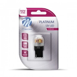 P27W 3156 12/24V W2.5x16d 1,5W 15xSMD LED ΛΕΥΚΟ CANBUS BLISTER M-TECH -  1ΤΕΜ.