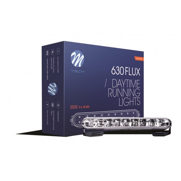 ΦΩΤΑ ΗΜΕΡΑΣ DRL 12/24V 630 FLUX ΠΡΟΣΘΕΤΟ DAYTIME ΔΙΕΘΝΗ ΜΕ 18LED 180x34x22mm M-TECH - 2 TEM.