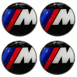 BMW (ΣΕΙΡΑ M) ΤΑΠΕΣ ΚΕΝΤΡΟΥ ΖΑΝΤΑΣ ΜΑΥΡΟ ΚΟΥΜΠΩΤΕΣ (ΕΣΩΤΕΡ. 64mm ΚΑΙ ΕΞΩΤΕΡ. 68mm) 4ΤΕΜ.