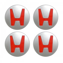 HONDA ΤΑΠΕΣ ΚΕΝΤΡΟΥ ΖΑΝΤΑΣ ΓΚΡΙ/ΚΟΚΚΙΝΟ ΚΟΥΜΠΩΤΕΣ 4ΤΕΜ.