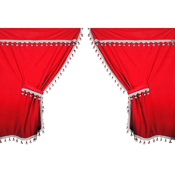 ΣΕΤ ΚΟΥΡΤΙΝΑΚΙΑ-ΣΚΙΑΣΤΡΑ ΦΟΡΤΗΓΟΥ PREMIE ΚΟΚΚΙΝΟ