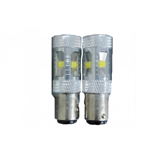 BAY15d 6LED 12V 6.500K ΔΙΠΟΛΙΚΟ-ΠΑΡΑΚΕΝΤΡΟ CAN-BUS ΛΕΥΚΟ 2ΤΕΜ.