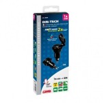 Φορτιστής USB 2.4A για πρίζα αναπτήρα DIN αδιάβροχος Lampa 38880