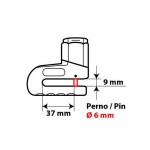 Κλειδαριά δισκόφρενου 6mm Lampa 65391