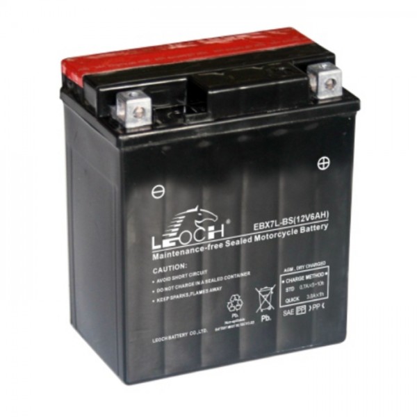 Μπαταρία MOTO Leoch EBX7L-BS 6Ah (YTX7L-BS, YTX7L-4, GTX7L-BS, UTX7L) AGM