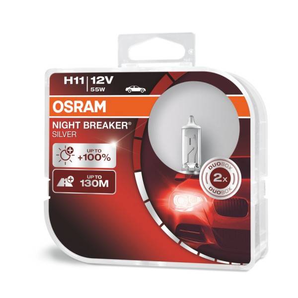 Λάμπες Osram H11 Night Breaker Silver 64211NBS-HCB 2τμχ Λάμπες Osram H11 Night Breaker Silver 64211NBS-HCB 2τμχ