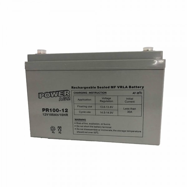 Μπαταρία ΕΠΑΝΑΦΟΡΤΙΖΟΜΕΝΗ Power PR100-12 12V 100Ah VRLA - AGM 