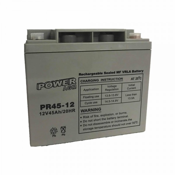 Μπαταρία ΕΠΑΝΑΦΟΡΤΙΖΟΜΕΝΗ Power PR45-12 12V 45Ah VRLA - AGM 